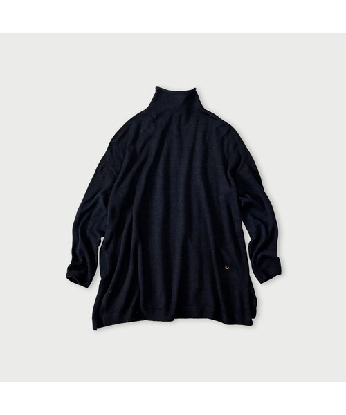 45R（フォーティファイブアール）の「ローゲージ超ガーゼのチュニック（インディゴ）（トップス・レディース・73-影色納戸・00-フリー）」の2枚目の写真