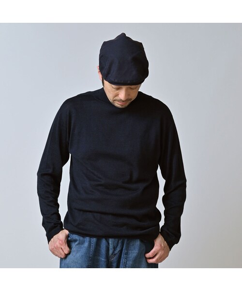 45R（フォーティファイブアール）の「ホール超ガーゼの908タートル（インディゴ）（トップス・レディース・73-影色納戸・00-XXS/01-XS/02-S/03-M/04-L）」の8枚目の写真