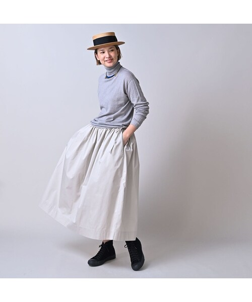 45R（フォーティファイブアール）の「ホール超ガーゼの908タートル（トップス・レディース・05-ホワイトトップ/23-グレートップ/65-グレーカーキトップ/75-ダークネイビー・00-XXS/01-XS/02-S/03-M/04-L）」の6枚目の写真