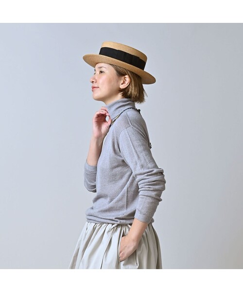 45R（フォーティファイブアール）の「ホール超ガーゼの908タートル（トップス・レディース・05-ホワイトトップ/23-グレートップ/65-グレーカーキトップ/75-ダークネイビー・00-XXS/01-XS/02-S/03-M/04-L）」の9枚目の写真