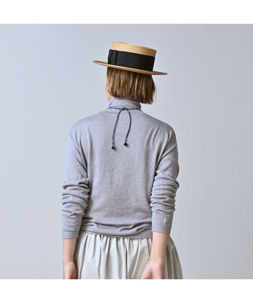 45R（フォーティファイブアール）の「ホール超ガーゼの908タートル（トップス・レディース・05-ホワイトトップ/23-グレートップ/65-グレーカーキトップ/75-ダークネイビー・00-XXS/01-XS/02-S/03-M/04-L）」の10枚目の写真