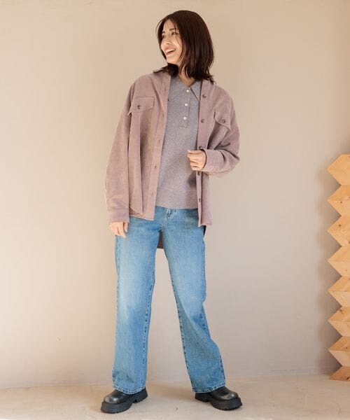 FOUND GOOD（ファウンドグッド）の「ビッグポロ襟ニットプルオーバー/31035184（トップス・ブラック(09)/グレー(15)/ブラウン(53)/グリーン(78)・S/M/L）」の9枚目の写真