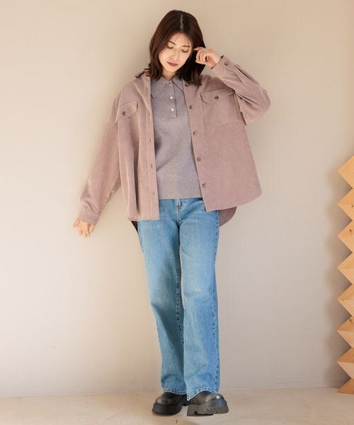 FOUND GOOD（ファウンドグッド）の「ビッグポロ襟ニットプルオーバー/31035184（トップス・ブラック(09)/グレー(15)/ブラウン(53)/グリーン(78)・S/M/L）」の10枚目の写真