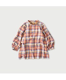 インド二重織のぽよんパフブラウス