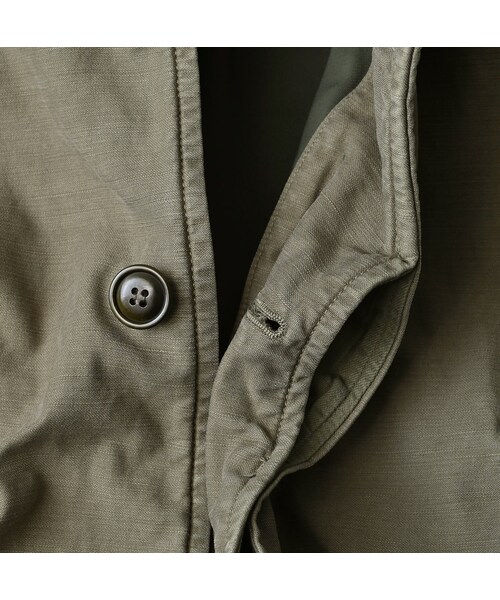 45R（フォーティファイブアール）の「バックサテン×ナイロン裏毛の908カナディアンモッズコート（ジャケット/アウター・レディース・62-グレーカーキ(ロゴなし)/63-グレーカーキ・01-XS/02-S/03-M/04-L）」の19枚目の写真