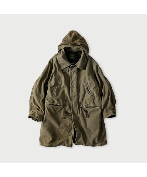 45R（フォーティファイブアール）の「バックサテン×ナイロン裏毛の908カナディアンモッズコート（ジャケット/アウター・レディース・62-グレーカーキ(ロゴなし)/63-グレーカーキ・01-XS/02-S/03-M/04-L）」の2枚目の写真