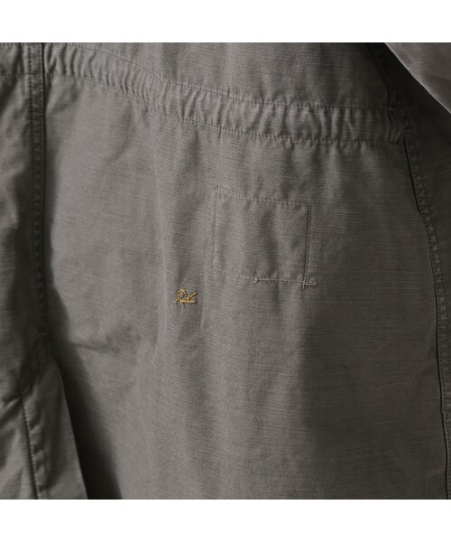 45R（フォーティファイブアール）の「バックサテン×ナイロン裏毛の908カナディアンモッズコート（ジャケット/アウター・レディース・62-グレーカーキ(ロゴなし)/63-グレーカーキ・01-XS/02-S/03-M/04-L）」の16枚目の写真