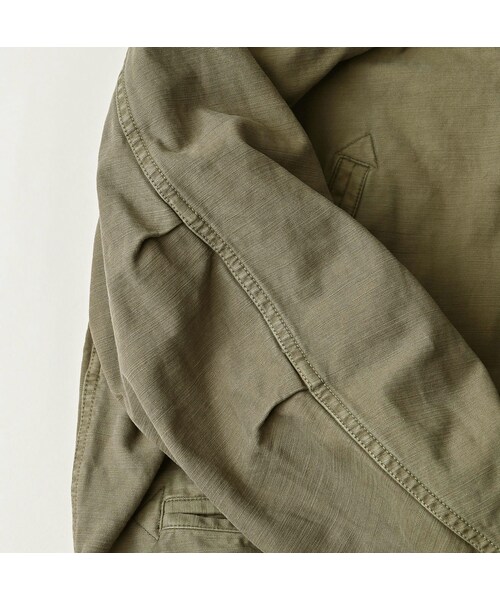 45R（フォーティファイブアール）の「バックサテン×ナイロン裏毛の908カナディアンモッズコート（ジャケット/アウター・レディース・62-グレーカーキ(ロゴなし)/63-グレーカーキ・01-XS/02-S/03-M/04-L）」の21枚目の写真