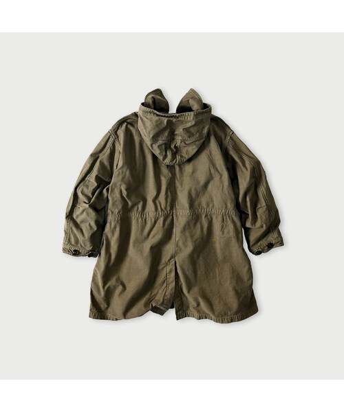 45R（フォーティファイブアール）の「バックサテン×ナイロン裏毛の908カナディアンモッズコート（ジャケット/アウター・レディース・62-グレーカーキ(ロゴなし)/63-グレーカーキ・01-XS/02-S/03-M/04-L）」の3枚目の写真