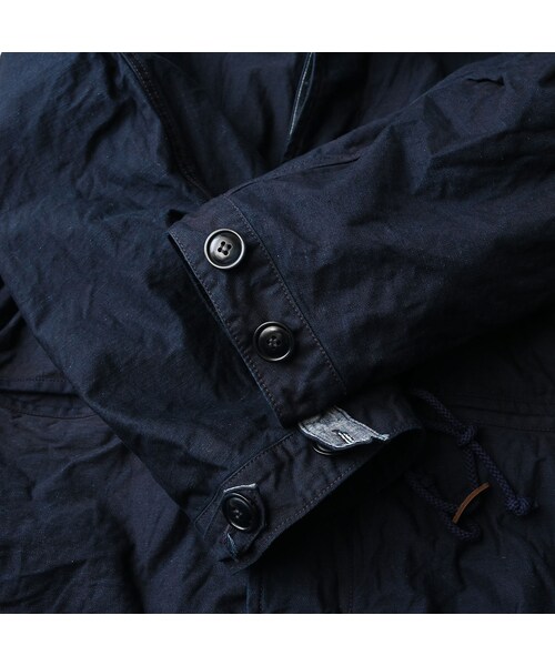 45R（フォーティファイブアール）の「バックサテン×ナイロン裏毛の908カナディアンモッズコート（インディゴ）（ジャケット/アウター・レディース・73-R45(ロゴなし)/74-R45・01-XS/03-M/04-L/02-S）」の22枚目の写真