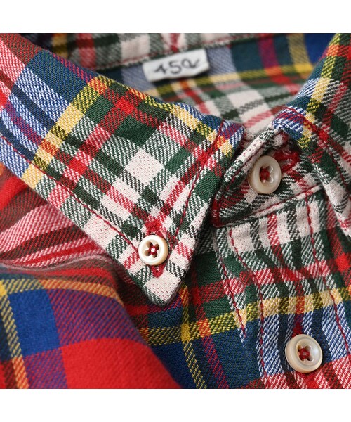 45R（フォーティファイブアール）の「インド二重織の908オーシャンボタンダウンシャツ（その他・レディース・43-ピンク/53-赤タータンチェック/72-サックス×ホワイト・01-XS/02-S/03-M/04-L/05-XL）」の20枚目の写真