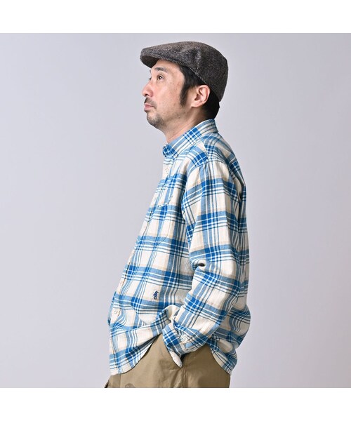 45R（フォーティファイブアール）の「インド二重織の908オーシャンボタンダウンシャツ（その他・レディース・43-ピンク/53-赤タータンチェック/72-サックス×ホワイト・01-XS/02-S/03-M/04-L/05-XL）」の11枚目の写真