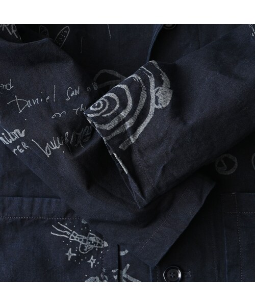 45R（フォーティファイブアール）の「ダック落書きプリントの908カバーオール（インディゴ）（ジャケット/アウター・レディース・73-インディゴ・01-XS/02-S/03-M/04-L）」の19枚目の写真