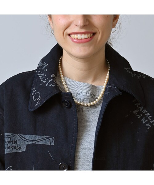 45R（フォーティファイブアール）の「ダック落書きプリントの908カバーオール（インディゴ）（ジャケット/アウター・レディース・73-インディゴ・01-XS/02-S/03-M/04-L）」の12枚目の写真