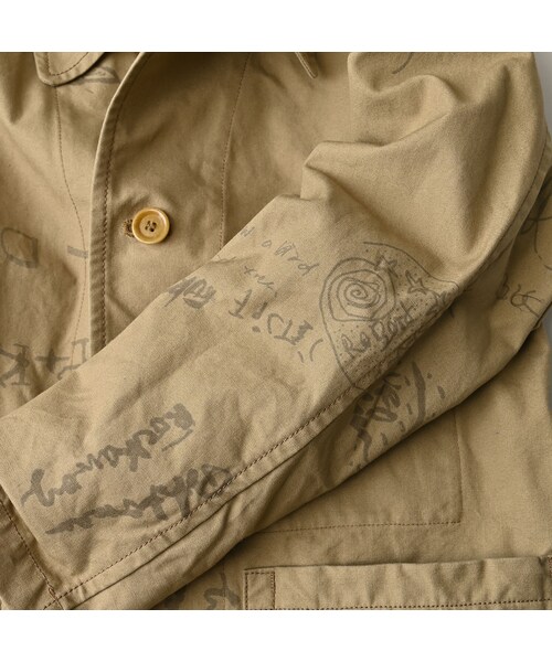 45R（フォーティファイブアール）の「ダック落書きプリントの908カバーオール（ジャケット/アウター・レディース・12-ベージュ・01-XS/02-S/03-M/04-L）」の20枚目の写真