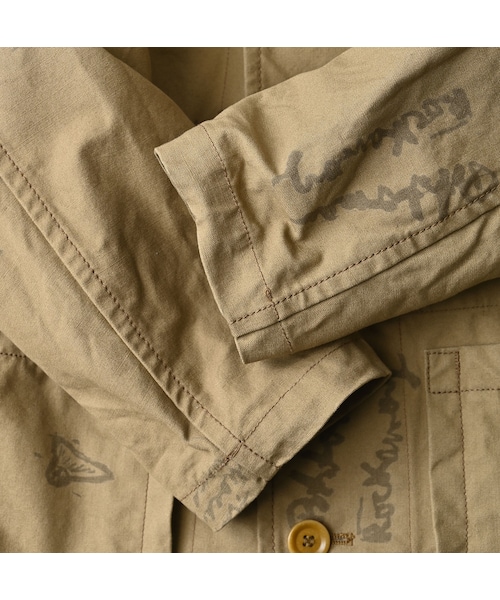 45R（フォーティファイブアール）の「ダック落書きプリントの908カバーオール（ジャケット/アウター・レディース・12-ベージュ・01-XS/02-S/03-M/04-L）」の21枚目の写真