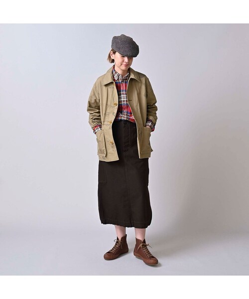 45R（フォーティファイブアール）の「ダック落書きプリントの908カバーオール（ジャケット/アウター・レディース・12-ベージュ・01-XS/02-S/03-M/04-L）」の3枚目の写真