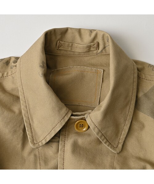 45R（フォーティファイブアール）の「ダック落書きプリントの908カバーオール（ジャケット/アウター・レディース・12-ベージュ・01-XS/02-S/03-M/04-L）」の18枚目の写真