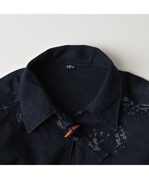 45R(フォーティファイブアール)の「ダック落書きプリントの908ダッファーシャツ(インディゴ)(その他・レディース・73-インディゴ・02-S/04-L)」の17枚目の写真