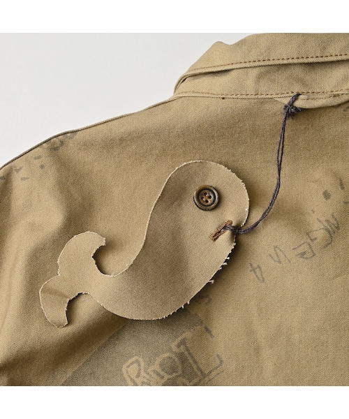 45R(フォーティファイブアール)の「ダック落書きプリントの908ダッファーシャツ(その他・レディース・12-ベージュ・02-S/04-L)」の21枚目の写真