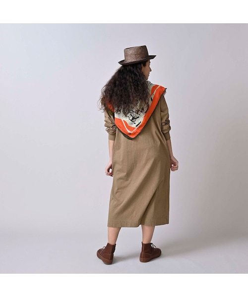 45R（フォーティファイブアール）の「天竺のヨックネックドレス（ワンピース/ドレス・レディース・12-ベージュ/35-オレンジ/62-カーキ・00-フリー）」の7枚目の写真