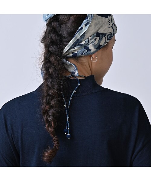 45R（フォーティファイブアール）の「天竺のヨックネックドレス（インディゴ）（ワンピース/ドレス・レディース・73-インディゴ・00-フリー）」の8枚目の写真