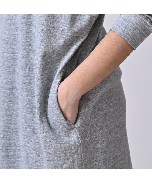 45R（フォーティファイブアール）の「天竺のヨックネックドレス（トップ）（ワンピース/ドレス・レディース・23-グレートップ・00-フリー）」の7枚目の写真