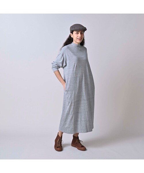 45R（フォーティファイブアール）の「天竺のヨックネックドレス（トップ）（ワンピース/ドレス・レディース・23-グレートップ・00-フリー）」の3枚目の写真