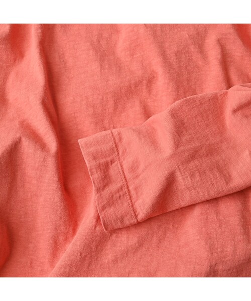 45R（フォーティファイブアール）の「天竺のヨックネックビッグスリットTシャツ（トップス・レディース・02-シロ/12-ベージュ/35-オレンジ/62-カーキ・00-フリー）」の15枚目の写真