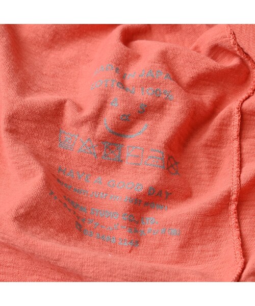 45R（フォーティファイブアール）の「天竺のヨックネックビッグスリットTシャツ（トップス・レディース・02-シロ/12-ベージュ/35-オレンジ/62-カーキ・00-フリー）」の16枚目の写真