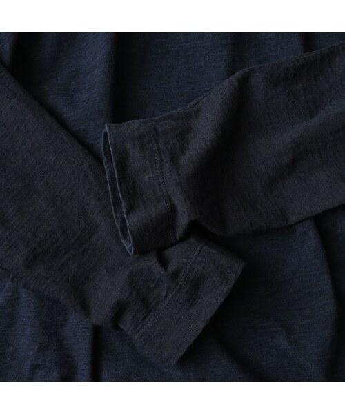 45R（フォーティファイブアール）の「天竺のヨックネックビッグスリットTシャツ（インディゴ）（トップス・レディース・73-インディゴ・00-フリー）」の12枚目の写真