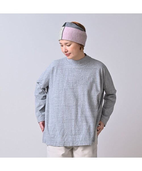 45R（フォーティファイブアール）の「天竺のヨックネックビッグスリットTシャツ（トップ）（トップス・レディース・23-グレートップ・00-フリー）」の4枚目の写真