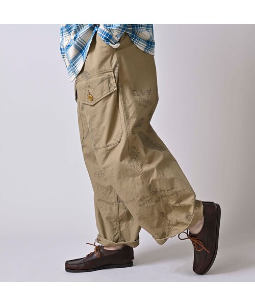 45R（フォーティファイブアール）の「ダック落書きプリントの908テントパンツ（パンツ・レディース・12-ベージュ・02-S/04-L）」の11枚目の写真