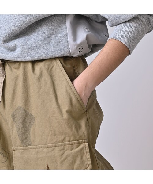 45R（フォーティファイブアール）の「ダック落書きプリントの908テントパンツ（パンツ・レディース・12-ベージュ・02-S/04-L）」の14枚目の写真