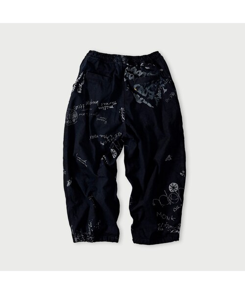 45R（フォーティファイブアール）の「ダック落書きプリントの908テントパンツ（インディゴ）（パンツ・レディース・73-インディゴ・02-S/04-L）」の2枚目の写真