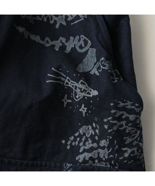 45R（フォーティファイブアール）の「ダック落書きプリントの908テントパンツ（インディゴ）（パンツ・レディース・73-インディゴ・02-S/04-L）」の19枚目の写真