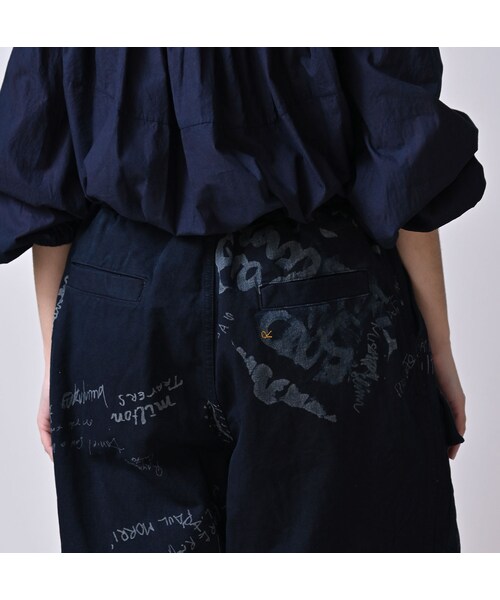 45R（フォーティファイブアール）の「ダック落書きプリントの908テントパンツ（インディゴ）（パンツ・レディース・73-インディゴ・02-S/04-L）」の15枚目の写真