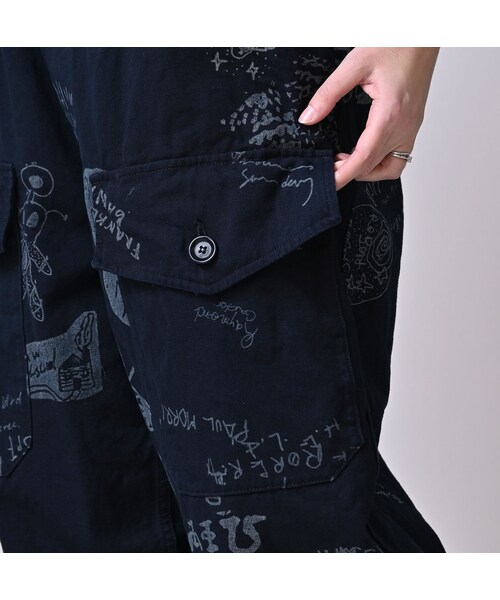 45R（フォーティファイブアール）の「ダック落書きプリントの908テントパンツ（インディゴ）（パンツ・レディース・73-インディゴ・02-S/04-L）」の13枚目の写真