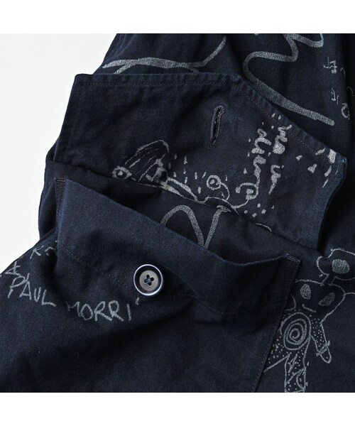 45R（フォーティファイブアール）の「ダック落書きプリントの908テントパンツ（インディゴ）（パンツ・レディース・73-インディゴ・02-S/04-L）」の18枚目の写真