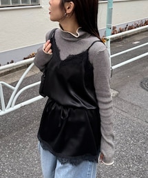 CIAOPANIC TYPY | サテンレースウエストドロストキャミチュニック(チュニック)