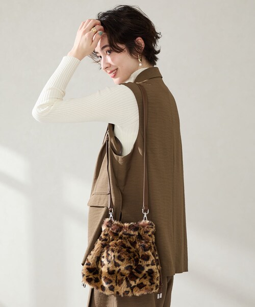 ORiental TRaffic（オリエンタルトラフィック）の「フェイクファー巾着バッグ/BA-269（その他・レディース・ブラウン・-）」の4枚目の写真