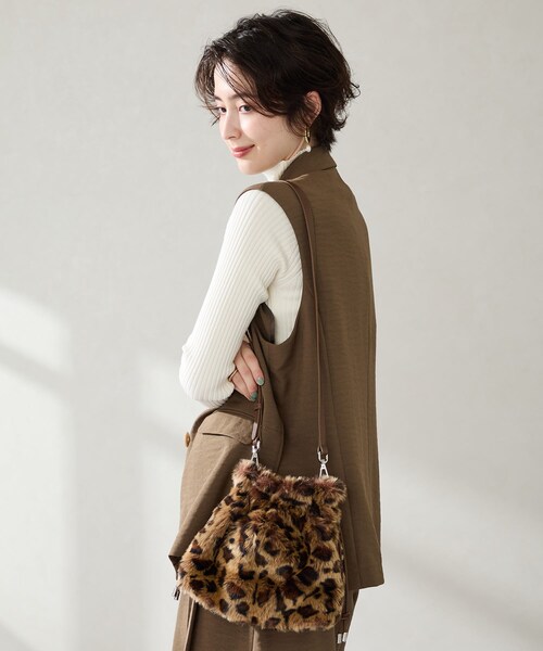 ORiental TRaffic（オリエンタルトラフィック）の「フェイクファー巾着バッグ/BA-269（その他・レディース・ブラウン・-）」の2枚目の写真