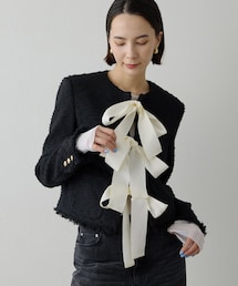 Whim Gazette（ウィムガゼット）の「ツイードニットジャケット（ノー