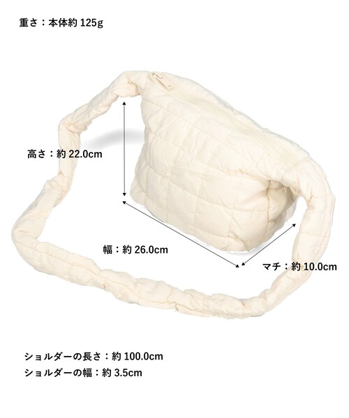 ORiental TRaffic（オリエンタルトラフィック）の「【WEB限定】キルティングナイロンショルダーバッグ/BA-272（その他・レディース・ブラック/アイボリー・-）」の12枚目の写真