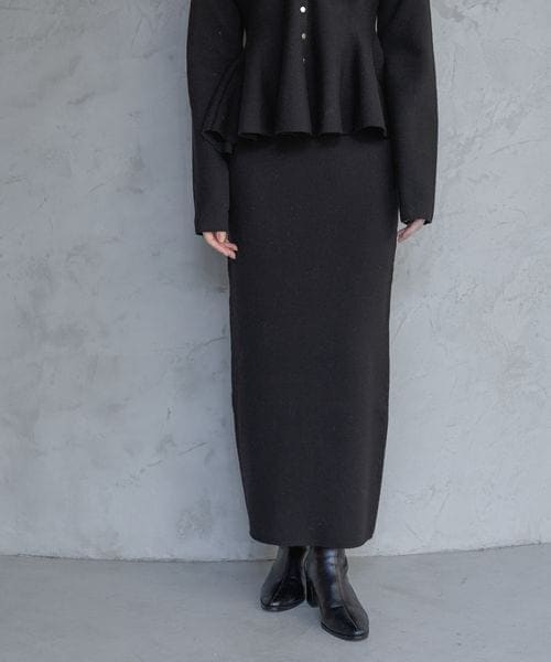 A part by（アパートバイ）の「ペプラムカーディガンセットアップ/WEB先行予約（トップス・ブラック 09/ライトグレー 12・FREE）」の10枚目の写真