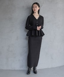 A part by | ペプラムカーディガンセットアップ/WEB先行予約(トップス)