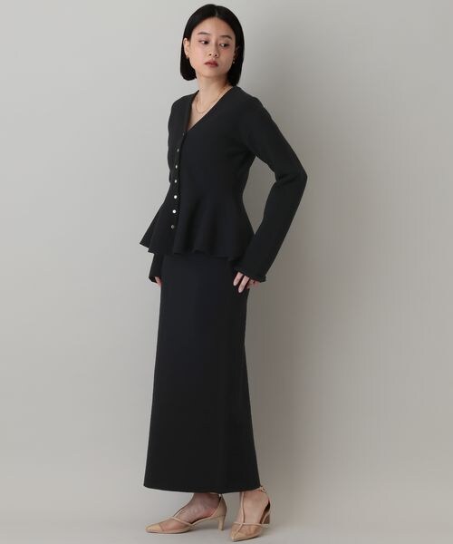 A part by（アパートバイ）の「ペプラムカーディガンセットアップ/WEB先行予約（トップス・ブラック 09/ライトグレー 12・FREE）」の13枚目の写真