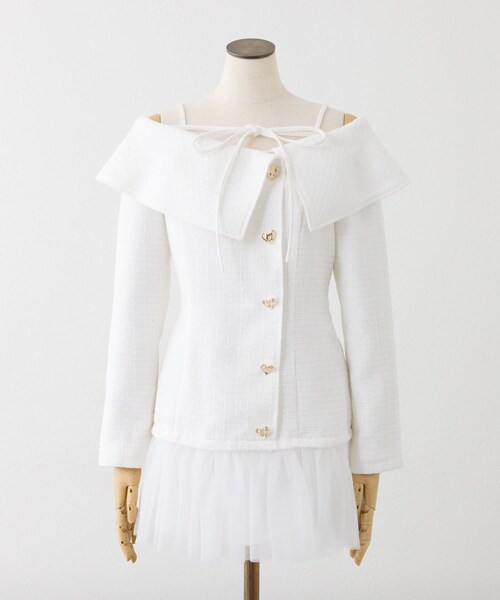 Heart collection】ハートボタン切替しミニワンピース