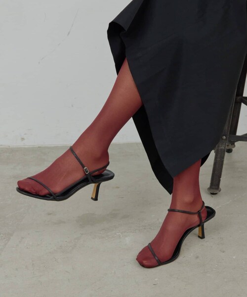 GALLARDAGALANTE(ガリャルダガランテ)の「【近日予約開始】【MAEE】シアーソックス(ソックス/靴下・レディース・ブラック/ボルドー・F)」の2枚目の写真