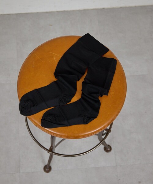 GALLARDAGALANTE(ガリャルダガランテ)の「【近日予約開始】【MAEE】シアーソックス(ソックス/靴下・レディース・ブラック/ボルドー・F)」の1枚目の写真